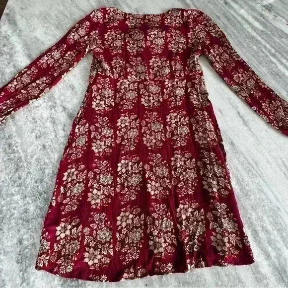 American Eagle AE Floral Long Sleeve Dress Boho southwestern tribal print Fall - Picture 3 of 16